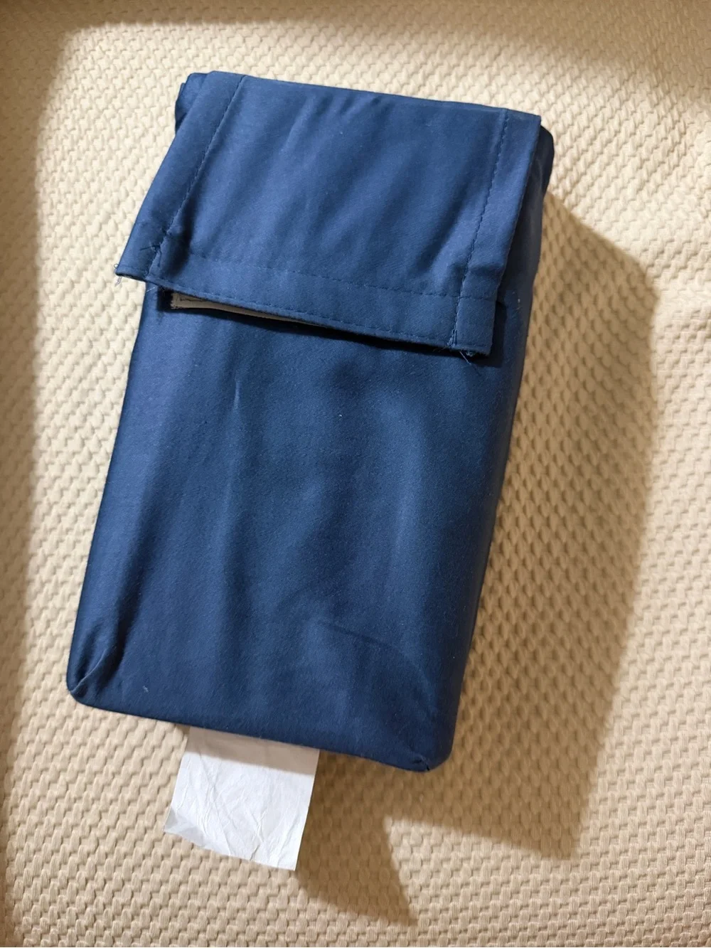Threshold Twin XL Size 400 Thread Count Performance Flat Sheet - Metallic Blue